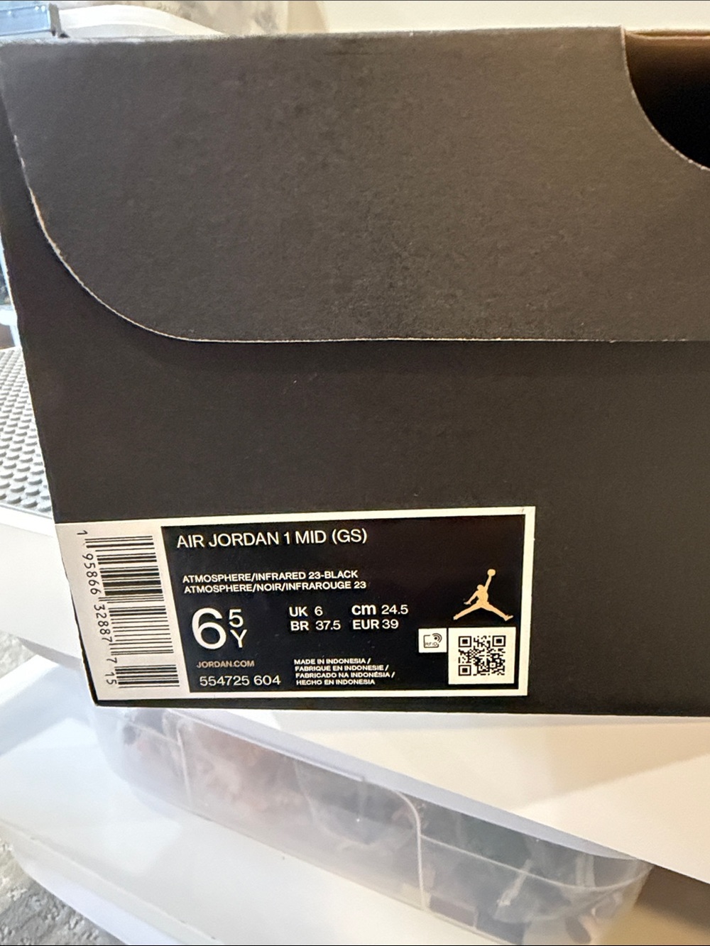 Jordan Kids Mid-Top Sneakers in Pink, Black & Red - Picture 4 of 4